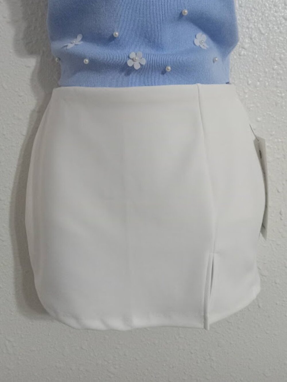 Love Poem - White Mini Skort